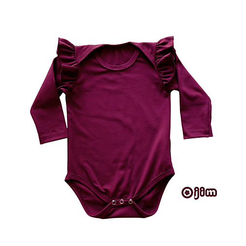 Detské oblečenie - Bavlnené body bordó - 18208883_