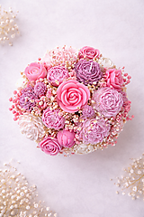 Sviečky - Kytica zo sviečok - Blooming rose - 18208206_