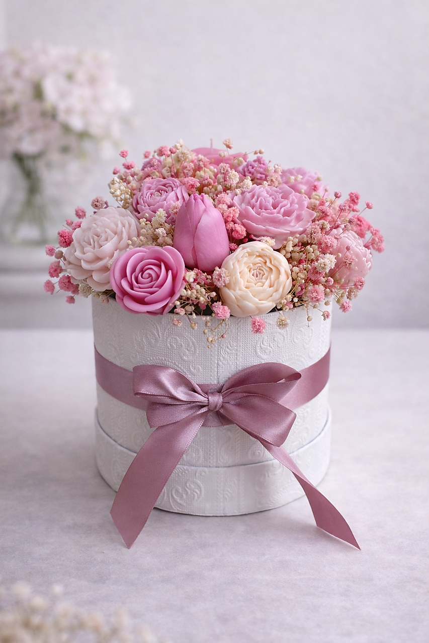 Kytica zo sviečok - Blooming rose