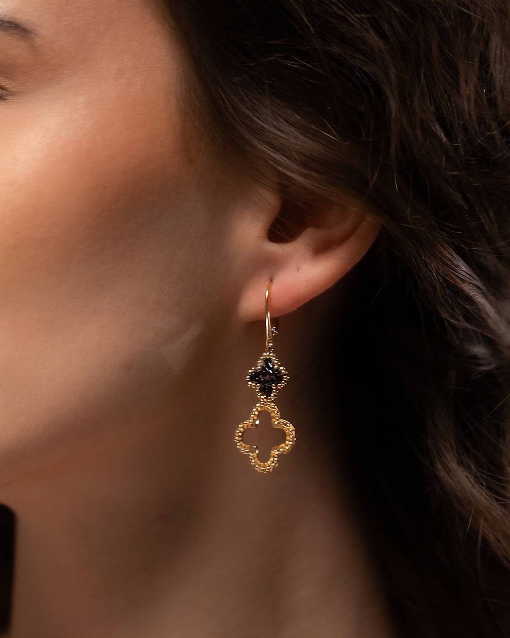 náušnice Zoja čierne