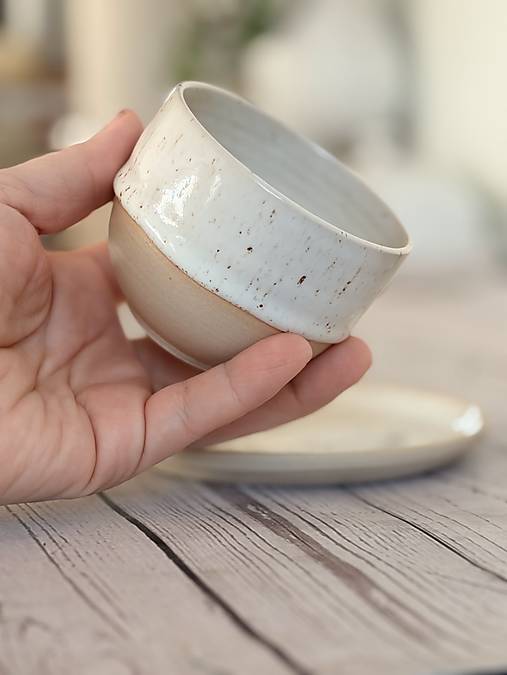 Stracciatella - pohárik cappuccino variant  - dnu má tiež efektnú glazúru(200ml, bez uška)