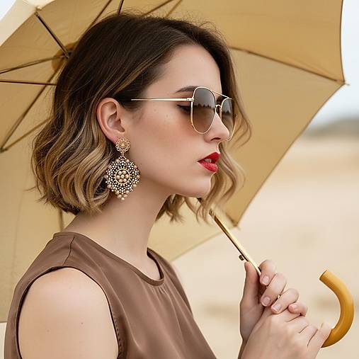 Náušnice - Korálkové náušnice BOHO - 18208221_