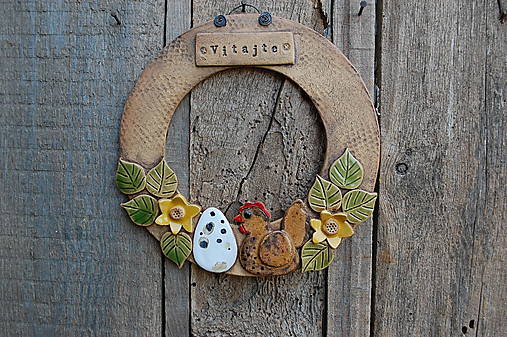 Dekorácie - Keramický venček č. 4 - 18207202_