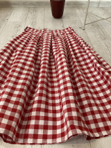 Sukne - ..ako GinGHAM vánok... sukňa červeno/biela - 18208976_