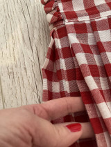 Sukne - ..ako GinGHAM vánok... sukňa červeno/biela - 18208993_