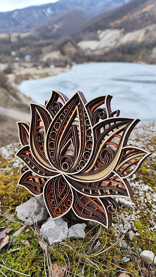 Obrazy - Lotosový kvet RAJ - 3D symbol - 18209371_