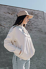 Mikiny - Dámska krémová mikina s ľudovou výšivkou Čičmany - 18208231_