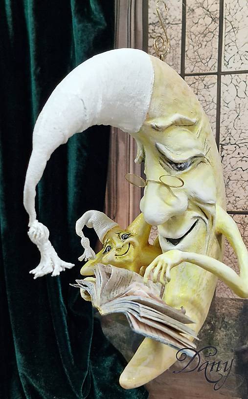 Dekorácie - ~ MESIAČIK a HVIEZDIČKA ~ - 18207759_