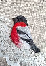 Brošne - brošne plsteny vtáčí hýľ - 18208309_