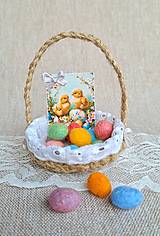 Dekorácie - veľkonočný košík - 18208418_