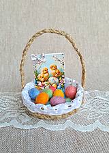 Dekorácie - veľkonočný košík - 18208419_