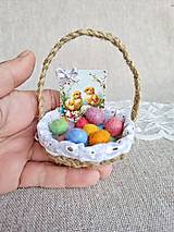 Dekorácie - veľkonočný košík - 18208420_