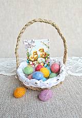 Dekorácie - veľkonočný košík - 18208421_