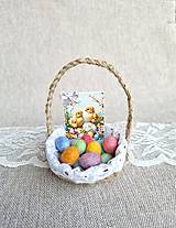 Dekorácie - veľkonočný košík - 18208422_