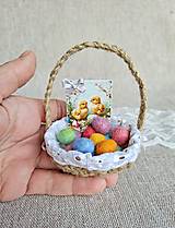 Dekorácie - veľkonočný košík - 18208423_