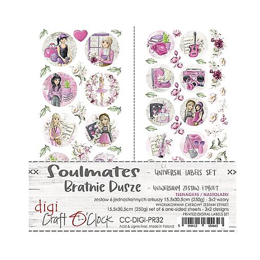 Papier - Scrapbook papier Soulmates Labels 6x12 - 18210727_