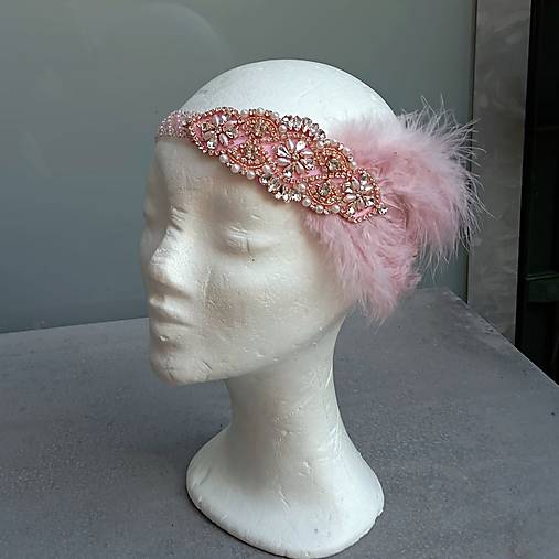 Čiapky, čelenky, klobúky - Great Gatsby Maria ... čelenka - 18209743_