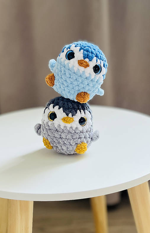 Hračky - Tučniaci – hebký háčkovaný set - 18210519_