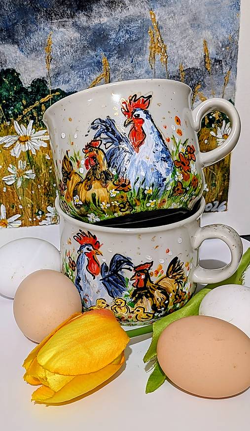 Nádoby - Kohútik a sliepočka - 18209575_