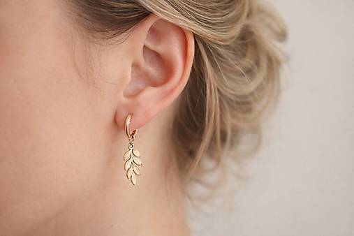 Náušnice s lístkom Elena