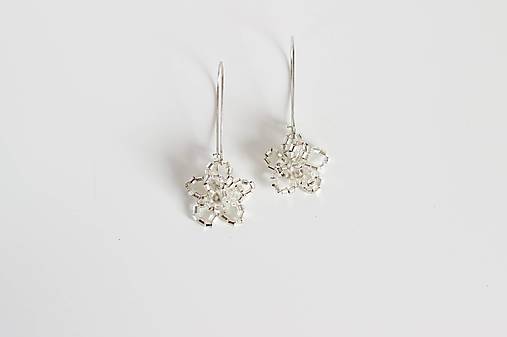 Svadobné náušnice kvety Elena