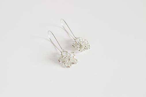 Svadobné náušnice kvety Elena