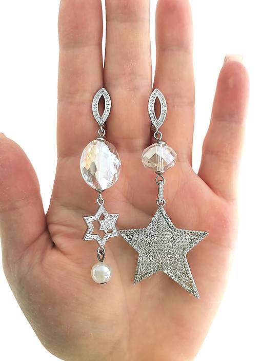 Náušnice - Náušnice HVIEZDY - 18210370_