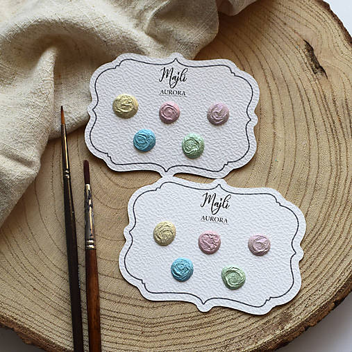 Farby-laky - Vzorka set ručne vyrobených akvarelov Auróra - 18209632_