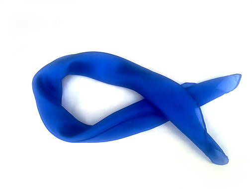 Šatky - "royal blue" hodvábná šatka  55x55cm skladom - 18210848_