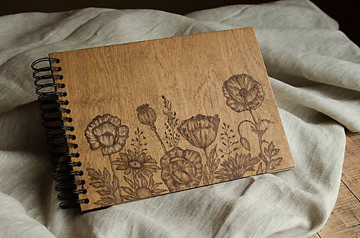 Papiernictvo - Fotoalbum s dřevěnými deskami - 18210913_