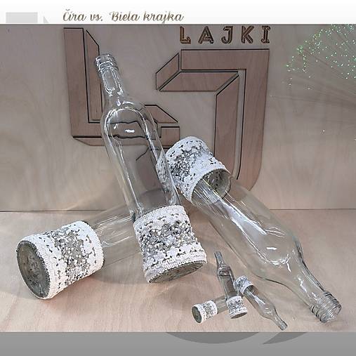 Dekorácie - Číra vs. Biela krajka - 18211765_