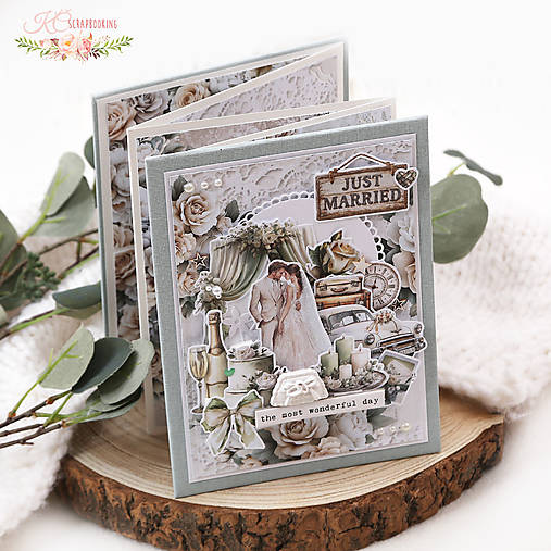Papiernictvo - Leporelový fotoalbum k svadbe - 18213720_
