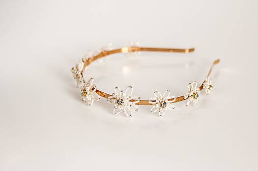 Svadobná čelenka s kvetmi Elena