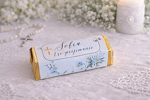 Darčeky pre svadobčanov - Personalizované čokoládky na 1.sv.prijímanie - 18212810_