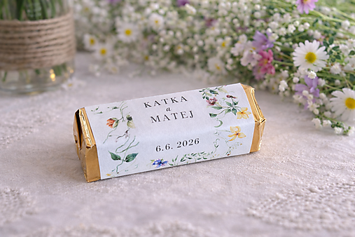 Darčeky pre svadobčanov - Svadobné čokoládky - 18212830_