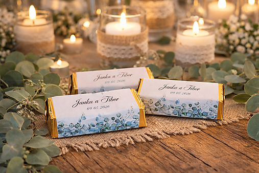 Darčeky pre svadobčanov - Svadobné čokoládky - 18212838_