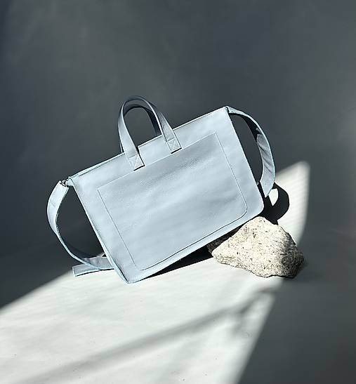 Kabelky - Suite Grey kožená kabelka - 18212580_