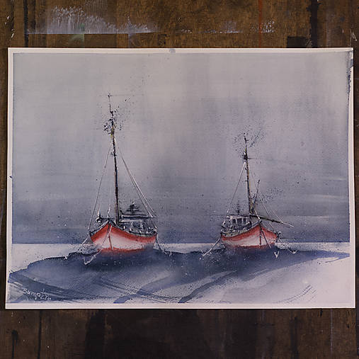 "Zimný spánok" (akvarel)