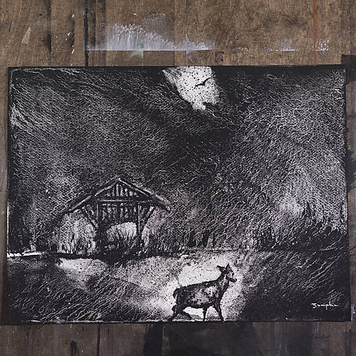 "Tichá noc" (akvarel)