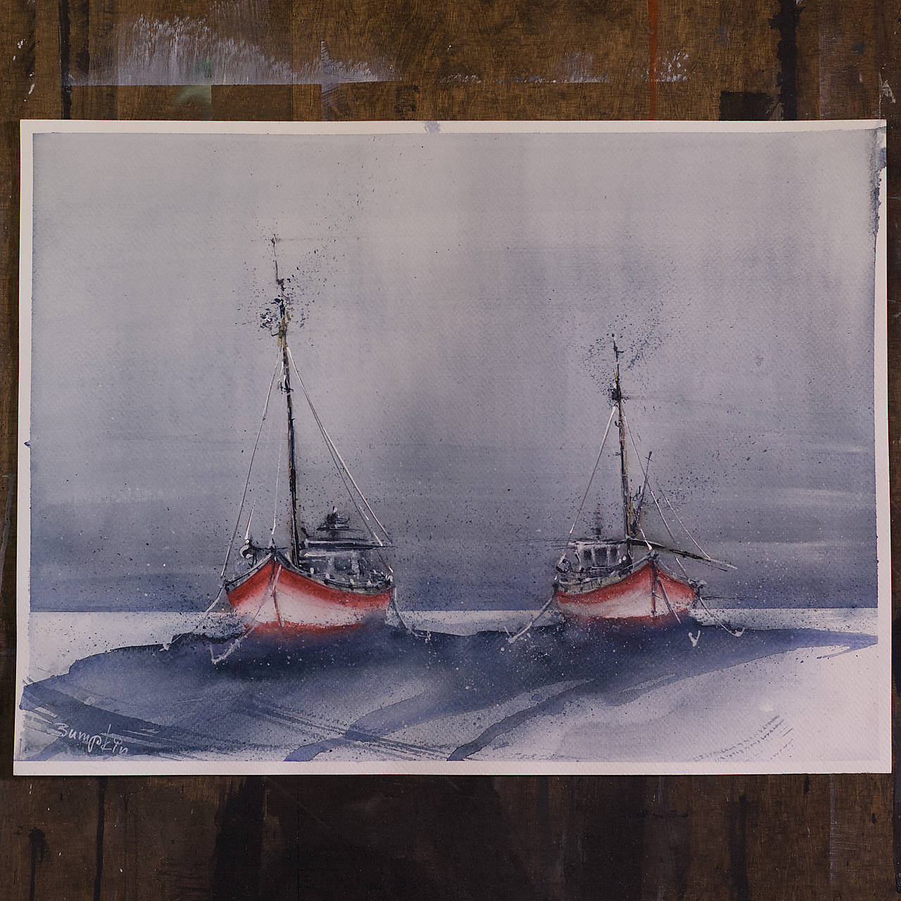 "Zimný spánok" (akvarel)