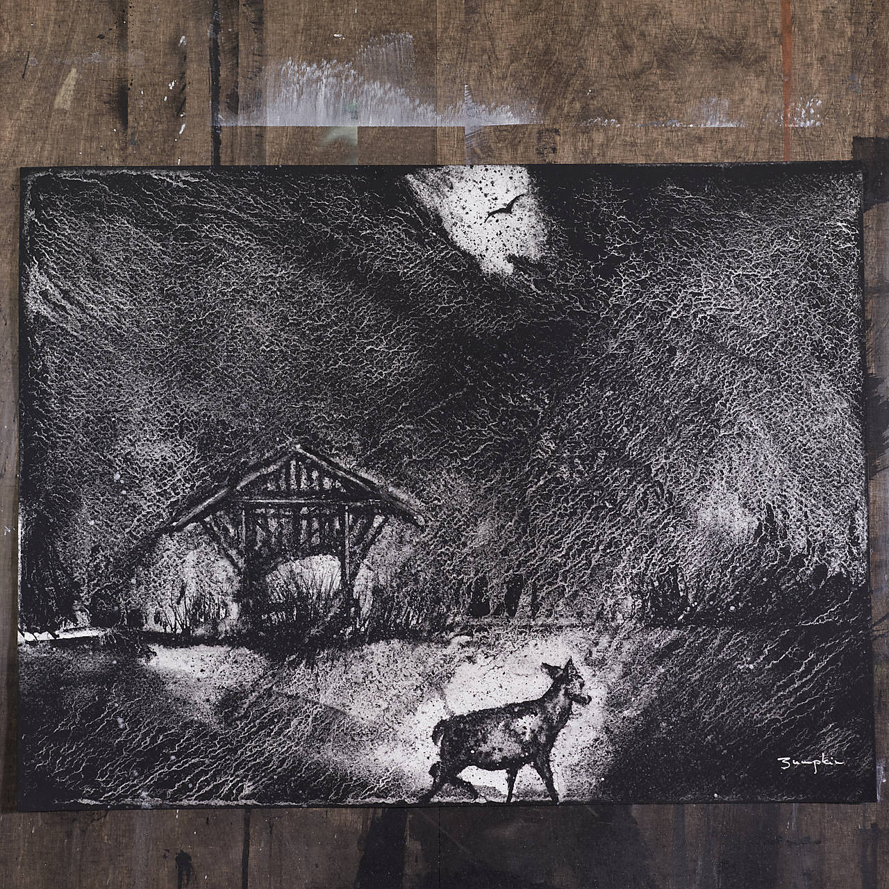 "Tichá noc" (akvarel)