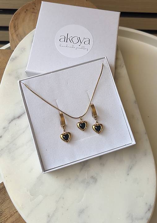 Súprava náhrdelník a náušnice srdiečko