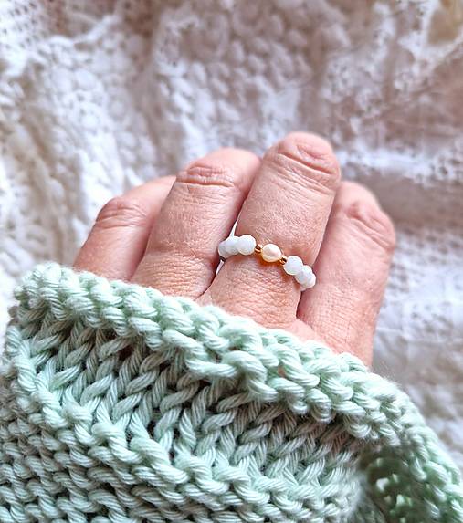 Prstene - Prsteň*perla*barmský jadeit*Myanmar - 18212616_