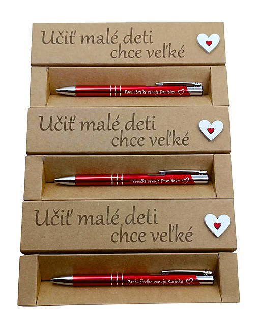 Nástroje - Deň učiteľov - gravírované pero v  darčekovej krabičke tiež s gravírom na želanie - 18212798_