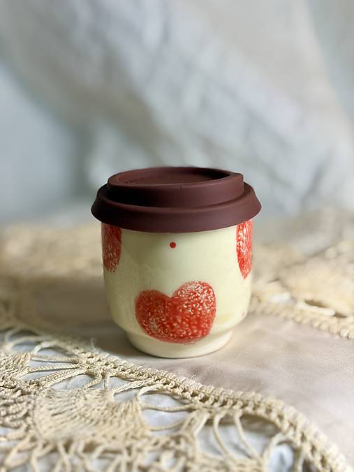 Keramický travel cup Láska