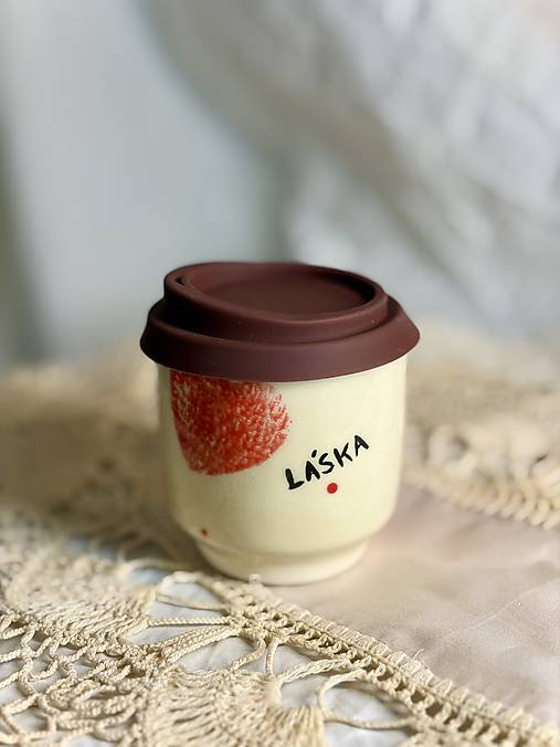 Keramický travel cup Láska