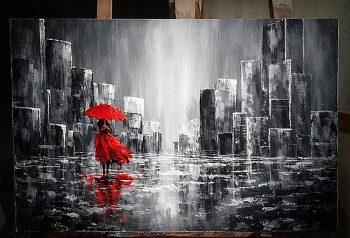 Obrazy - Ručne maľované obrazy na plátno - 18214341_