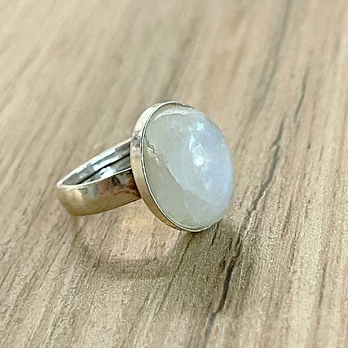 ZĽAVA 50%  Moonstone Ag925 Silver Ring  / Strieborný prsteň s mesačným kameňom E071
