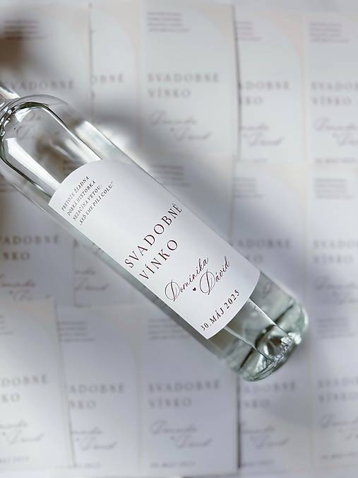 Úložné priestory & Organizácia - Nálepky na svadobnú pálenku/víno 319 - 18215481_