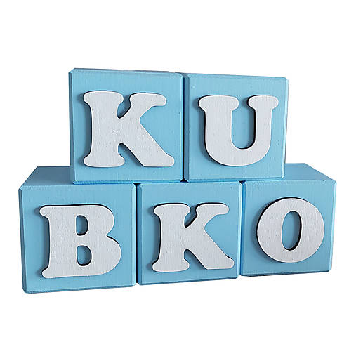 Meno na drevených kockách 5,5cm cena za kus